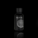 Black bottle of Aura Wellness orange product on a black background